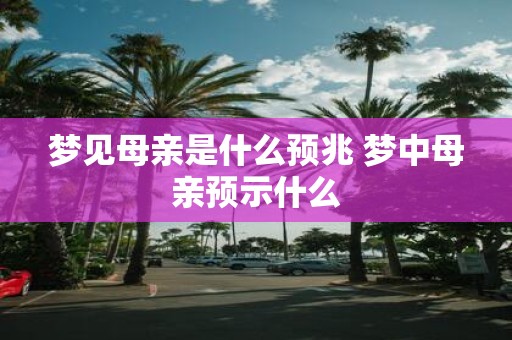 梦见母亲是什么预兆 梦中母亲预示什么