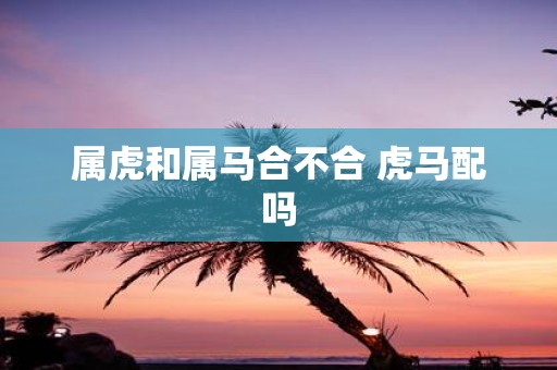 属虎和属马合不合 虎马配吗