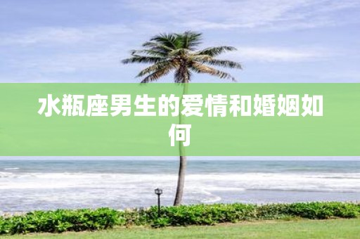 水瓶座男生的爱情和婚姻如何