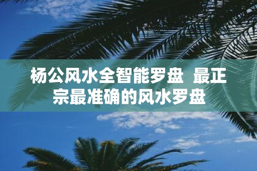 杨公风水全智能罗盘 最正宗最准确的风水罗盘