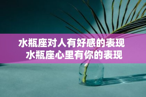 水瓶座对人有好感的表现 水瓶座心里有你的表现 水瓶座对人有好感的表现 水瓶座心里有你的表现