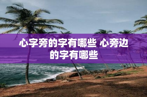 心字旁的字有哪些 心旁边的字有哪些
