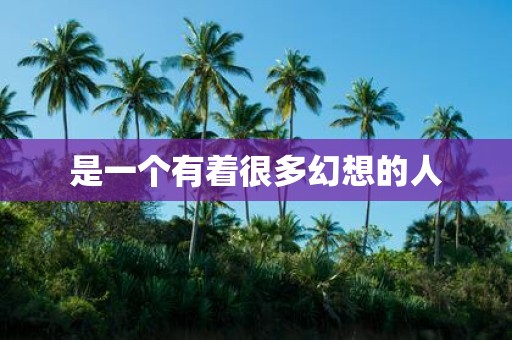 是一个有着很多幻想的人