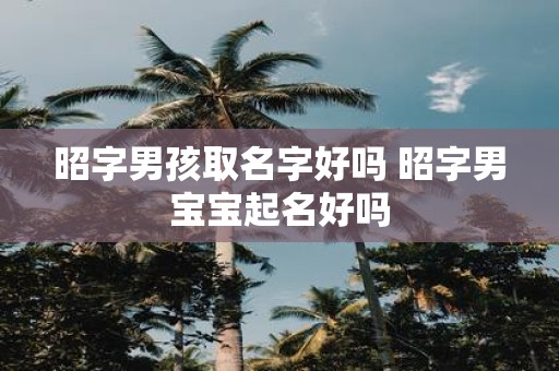 昭字男孩取名字好吗 昭字男宝宝起名好吗