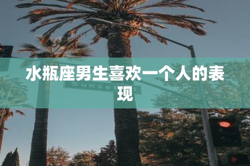水瓶座男生喜欢一个人的表现