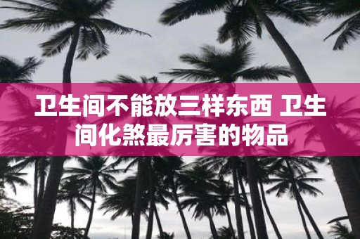 卫生间不能放三样东西 卫生间化煞最厉害的物品