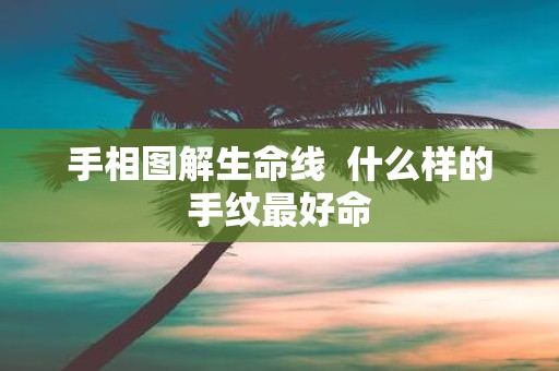 手相图解生命线 什么样的手纹最好命