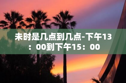 未时是几点到几点-下午13：00到下午15：00