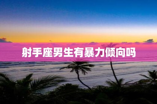 射手座男生有暴力倾向吗