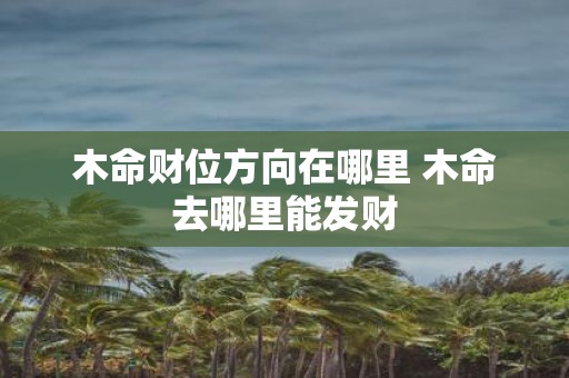 木命财位方向在哪里 木命去哪里能发财