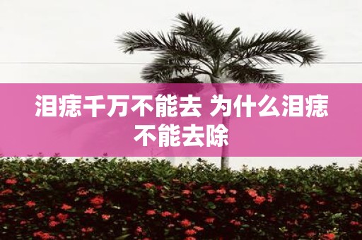 泪痣千万不能去 为什么泪痣不能去除