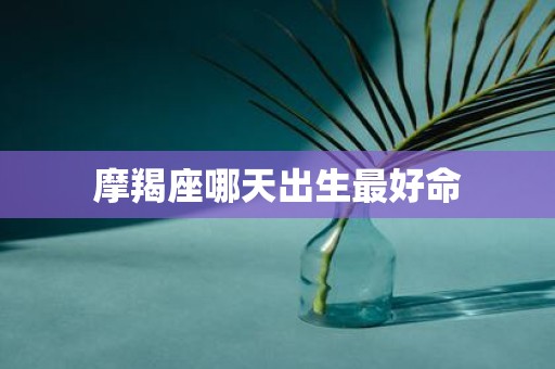 摩羯座哪天出生最好命