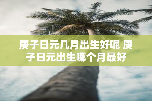 庚子日元几月出生好呢 庚子日元出生哪个月最好