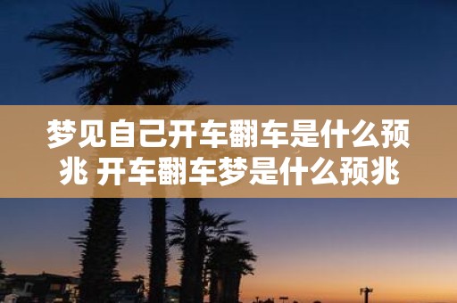 梦见自己开车翻车是什么预兆 开车翻车梦是什么预兆
