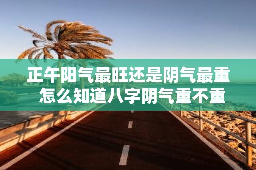 正午阳气最旺还是阴气最重 怎么知道八字阴气重不重