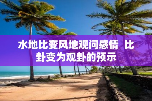 水地比变风地观问感情 比卦变为观卦的预示