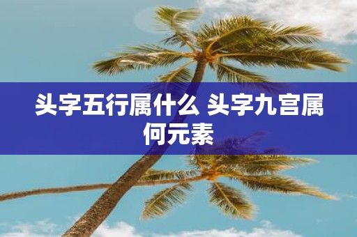 头字五行属什么 头字九宫属何元素