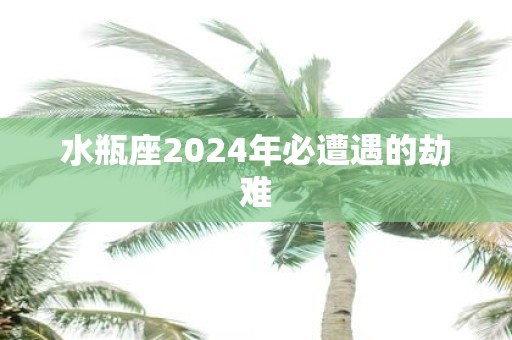 水瓶座2025年必遭遇的劫难