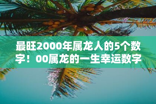 最旺2000年属龙人的5个数字！00属龙的一生幸运数字查询