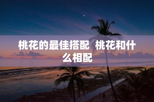 桃花的最佳搭配 桃花和什么相配