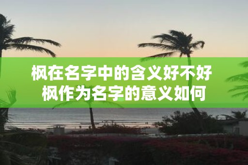 枫在名字中的含义好不好 枫作为名字的意义如何
