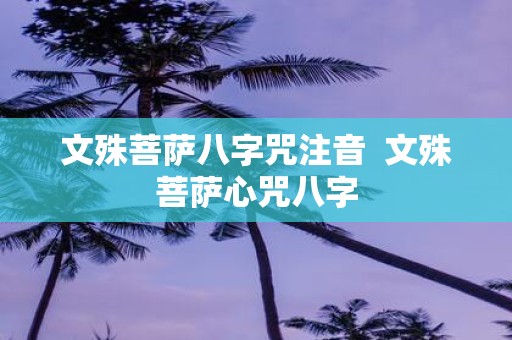 文殊菩萨八字咒注音 文殊菩萨心咒八字
