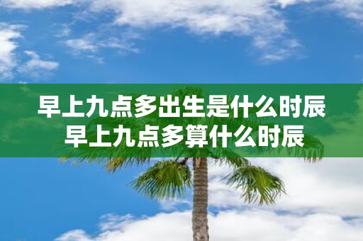 早上九点多出生是什么时辰 早上九点多算什么时辰
