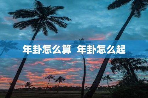 年卦怎么算 年卦怎么起