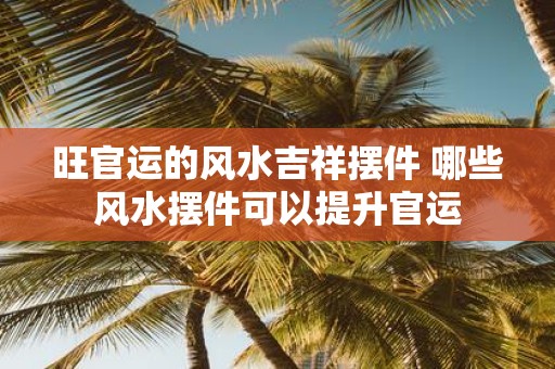 旺官运的风水吉祥摆件 哪些风水摆件可以提升官运