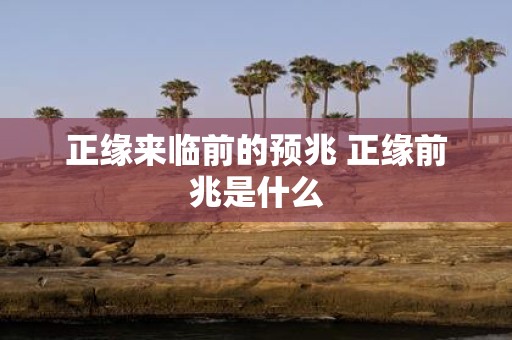 正缘来临前的预兆 正缘前兆是什么