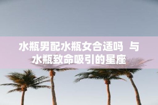 水瓶男配水瓶女合适吗 与水瓶致命吸引的星座
