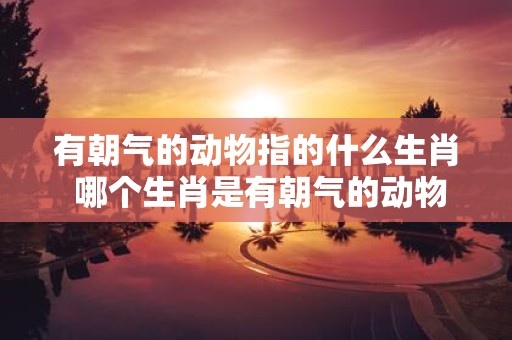 有朝气的动物指的什么生肖 哪个生肖是有朝气的动物
