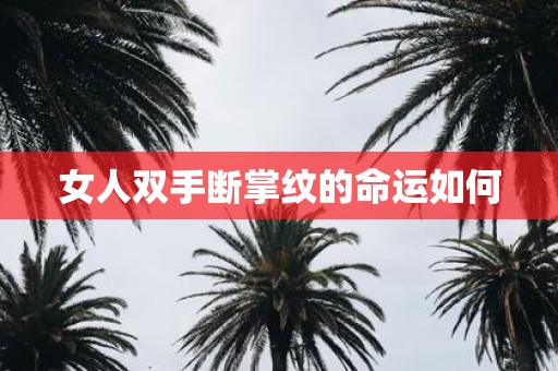 女人双手断掌纹的命运如何
