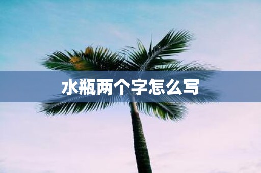 水瓶两个字怎么写