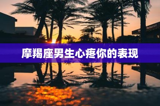 摩羯座男生心疼你的表现