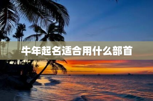 牛年起名适合用什么部首