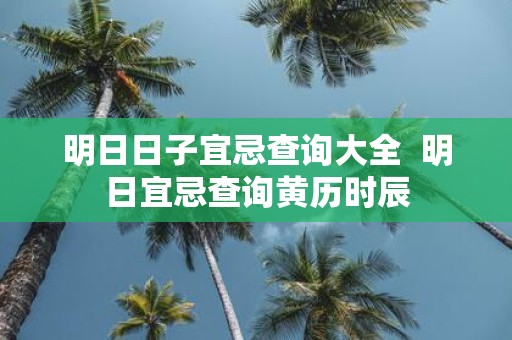 明日日子宜忌查询大全 明日宜忌查询黄历时辰