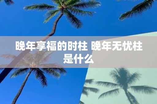 晚年享福的时柱 晚年无忧柱是什么