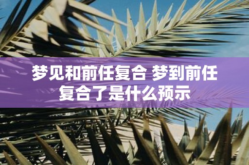 梦见和前任复合 梦到前任复合了是什么预示
