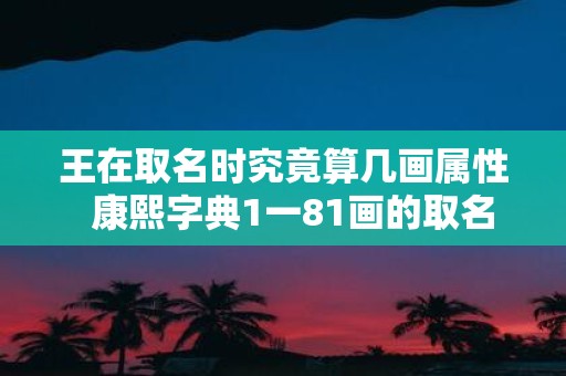 王在取名时究竟算几画属性 康熙字典1一81画的取名