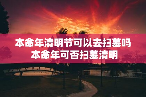 本命年清明节可以去扫墓吗 本命年可否扫墓清明