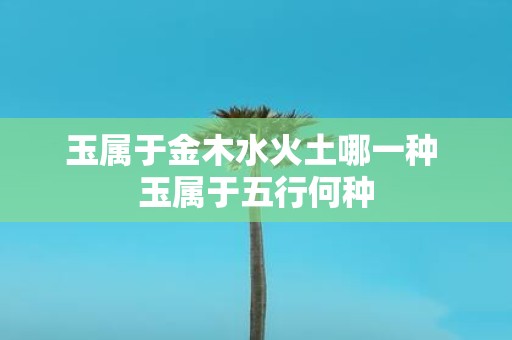 玉属于金木水火土哪一种 玉属于五行何种