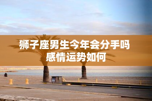 狮子座男生今年会分手吗 感情运势如何
