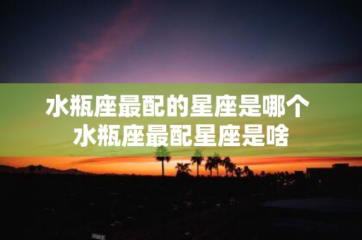 水瓶座最配的星座是哪个 水瓶座最配星座是啥