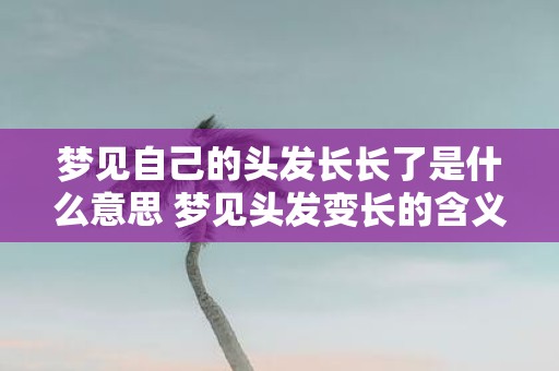 梦见自己的头发长长了是什么意思 梦见头发变长的含义