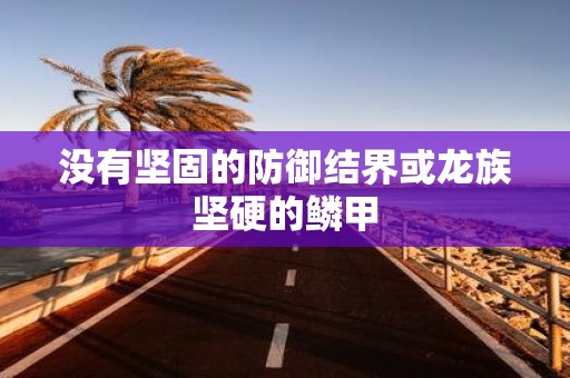 没有坚固的防御结界或龙族坚硬的鳞甲