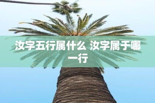 汝字五行属什么 汝字属于哪一行