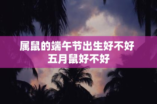 属鼠的端午节出生好不好 五月鼠好不好