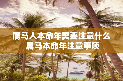 属马人本命年需要注意什么 属马本命年注意事项