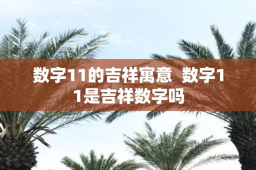 数字11的吉祥寓意 数字11是吉祥数字吗